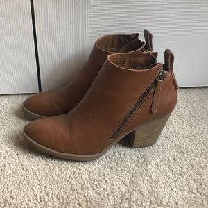 Tan booties